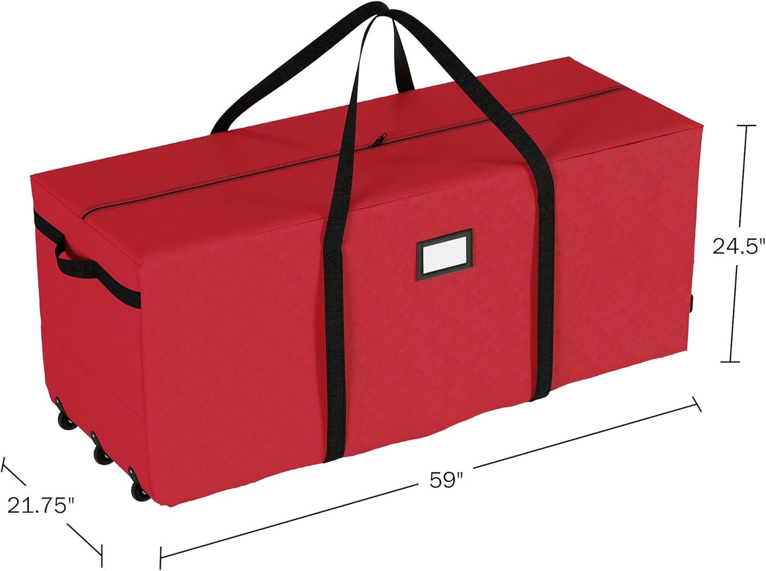 Rolling Christmas Tree Storage Bag - Holds 9-Foot Artificial Trees, Holiday Decorations, Inflatables, Garland, and More by Elf Stor (Red) - Image 4