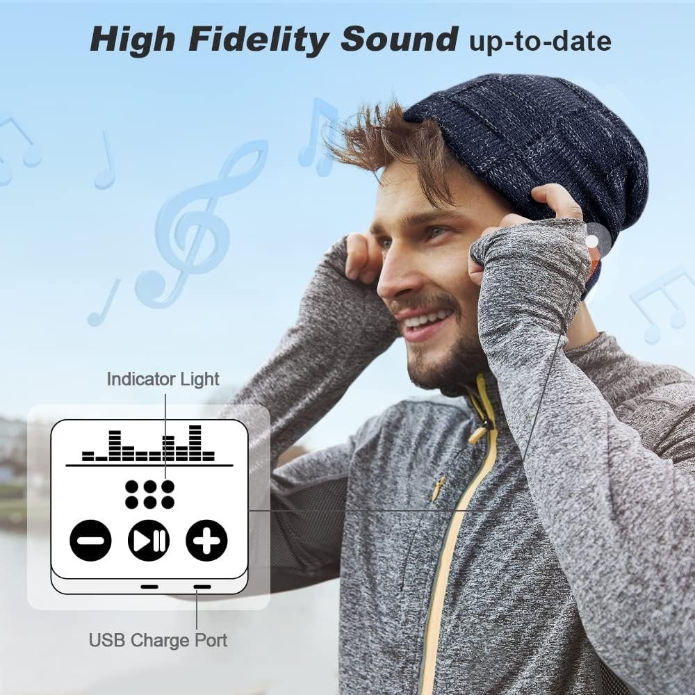 HIGHEVER Bluetooth Hat - Stocking Stuffers Gifts for Men Women - Image 4