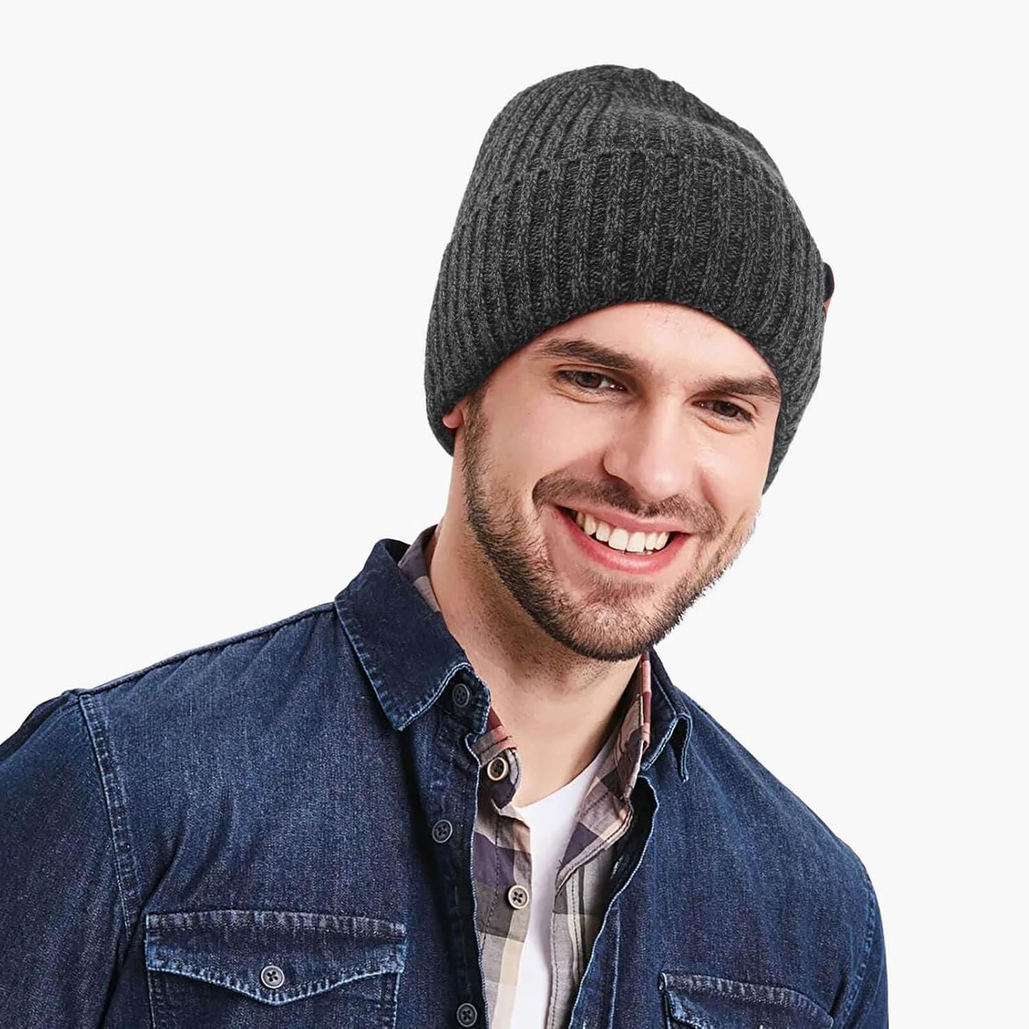 OZERO Knit Beanie Winter Hat, Thermal Thick Polar Fleece Snow Skull Cap for Men and Women - Image 8