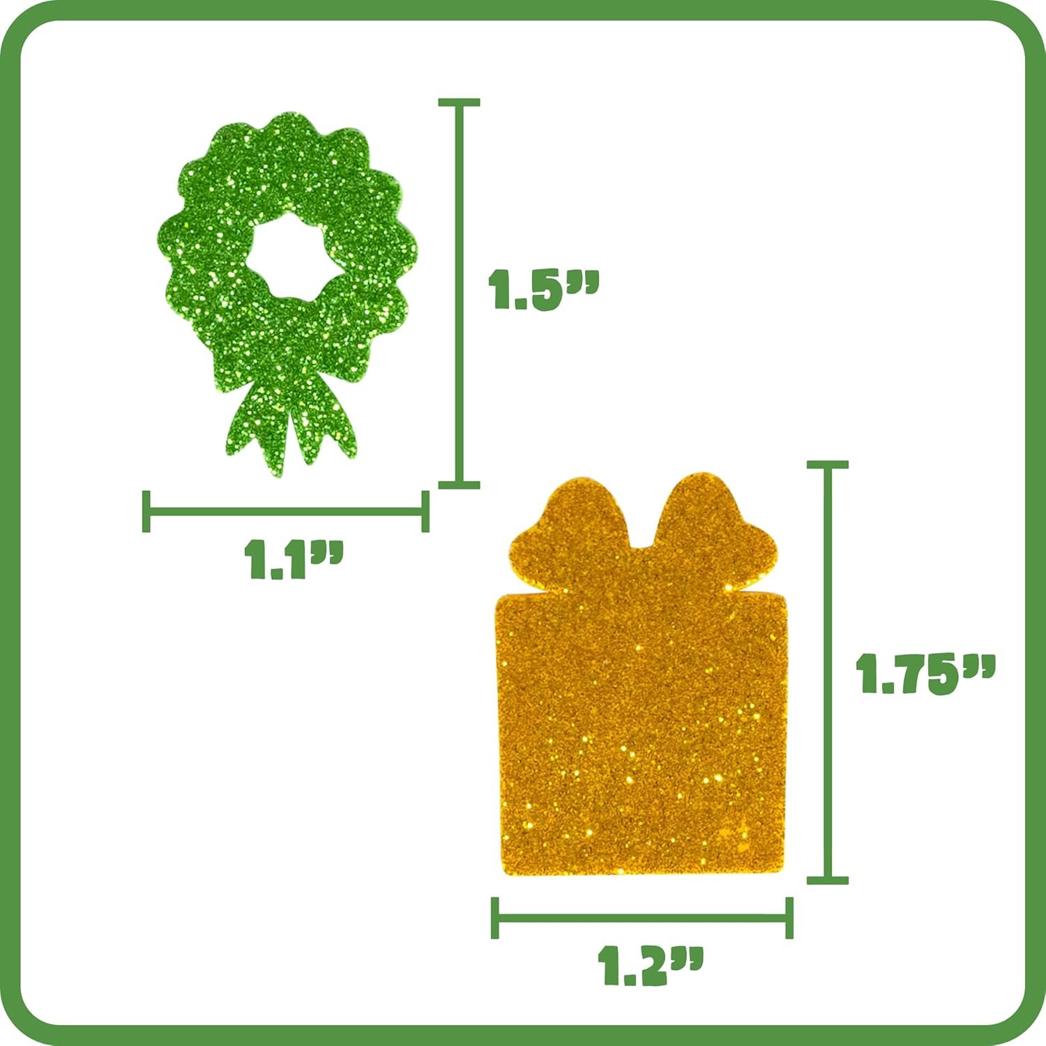 READY 2 LEARN Glitter Foam Stickers - Christmas Shapes - Pack of 168 - Self-Adhesive Stickers for Kids - Glitter Stickers for Holiday Crafting - Image 5