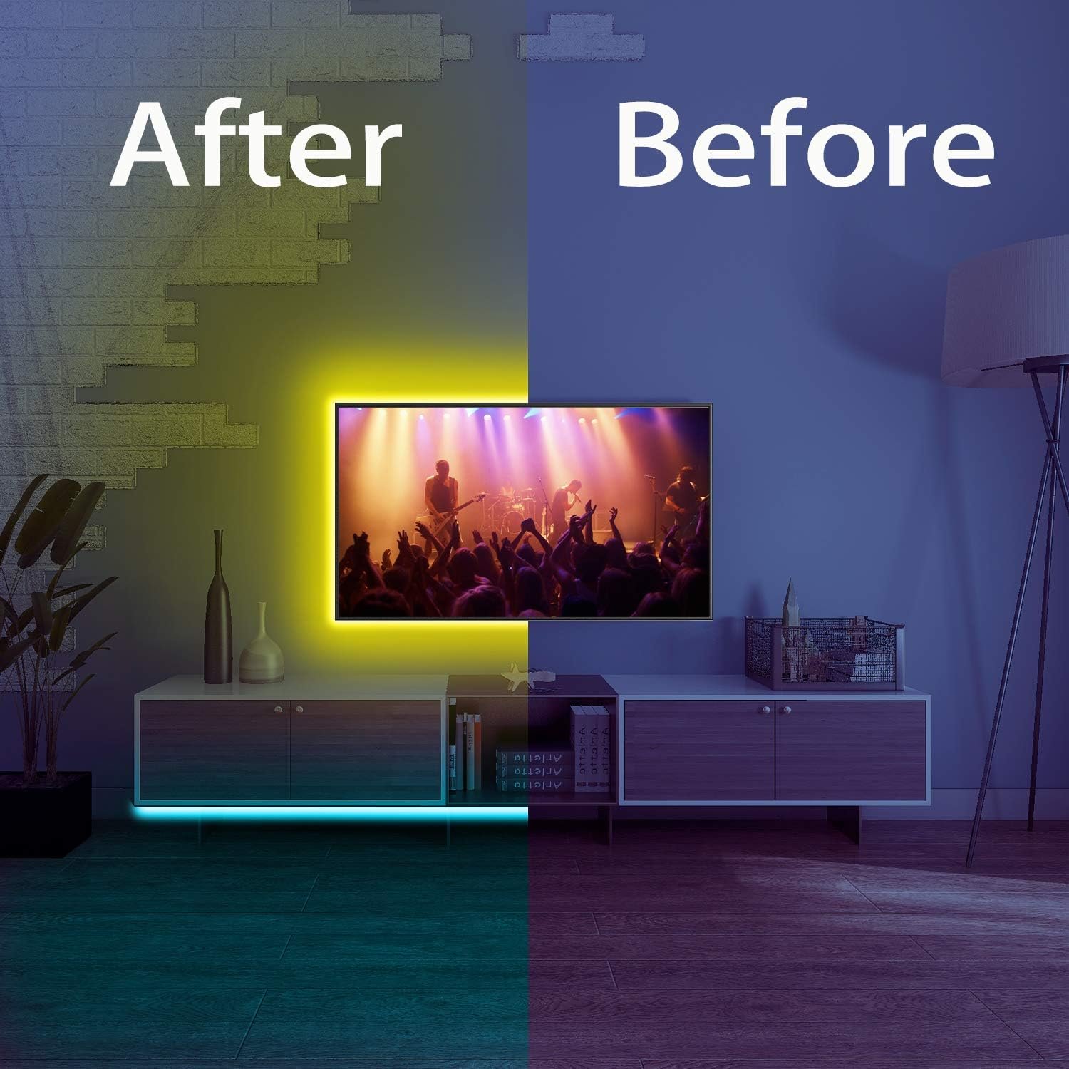 DAYBETTER Led Strip Lights 32.8ft Kit with Remote and Power Supply Color Changing - Image 7