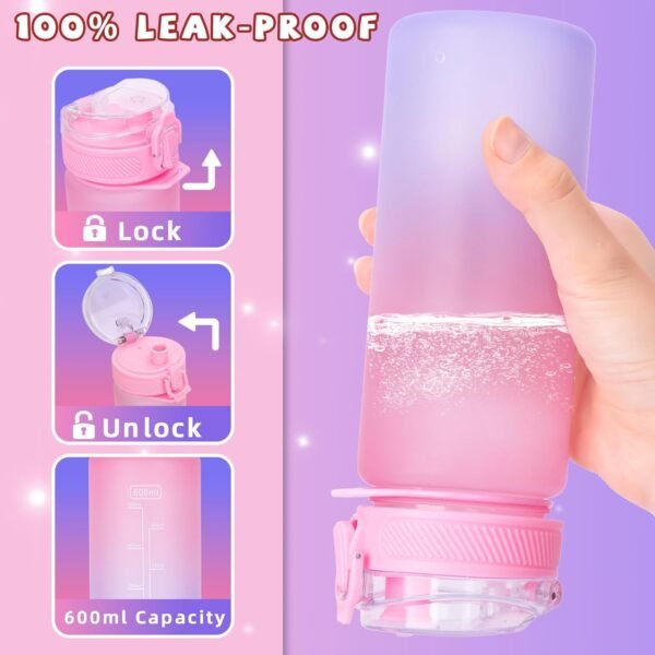 CUISH Decorate Your Own Water Bottle for Girls Age 4-6-8-10, Girls Toys Age 6-8-13, Personalized Gifts Stocking Stuffers for Kids Girls, Unicorn DIY Art Crafts Birthday Gifts Christmas Toys for Girls - Image 9