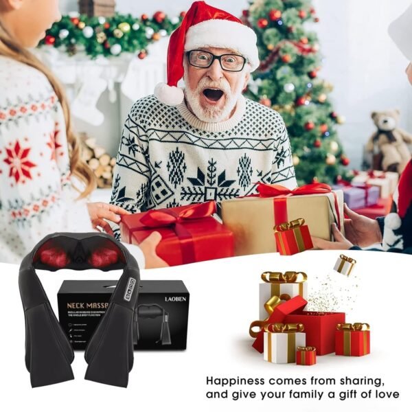 AERLANG Shiatsu Back and Neck Massager, Back Massager Deep Tissue Kneading Massager Neck and Shoulder Massager with Heat, Electric 4D Massage Pillow Fathers Day Dad Gifts from Daughter(NOT Cordless) - Image 9