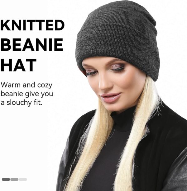 OZERO Winter Beanie Daily Hat - Thermal Polar Fleece Ski Stocking Skull Cap for Men and Women - Image 4