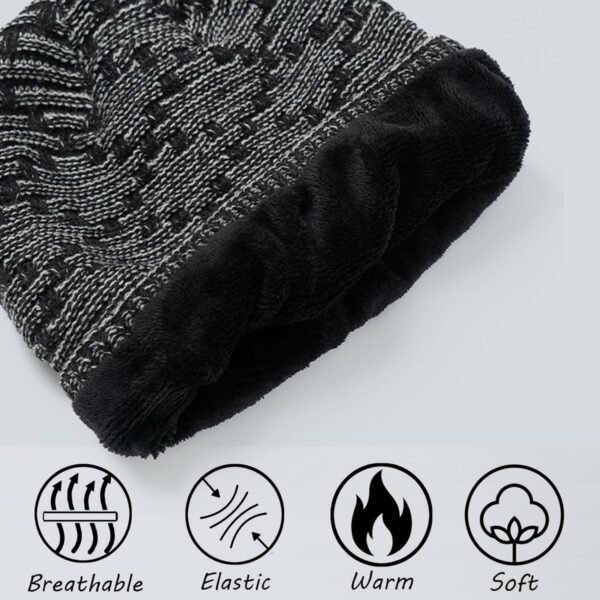 Music Beanie Women Beanie Hat Wireless Headset Headphones Music Audio Womens Girls Winter Cap with Mic HandsFree Outdoor Sports Stereo Earphone - Image 7