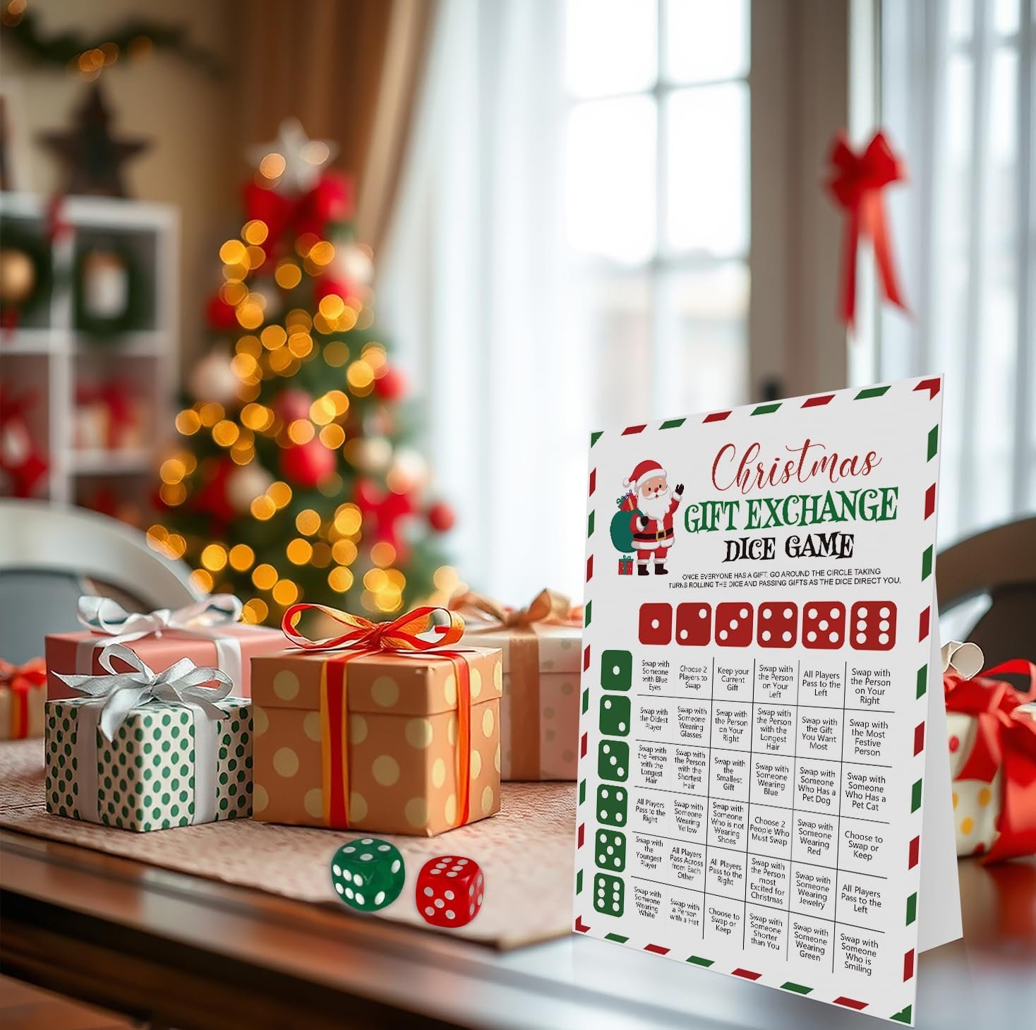 Christmas Games, Exchange Dice Game, Christmas Dice Game, Christmas Games for Family Party,Christmas Games for Office-CHDG01 - Image 4
