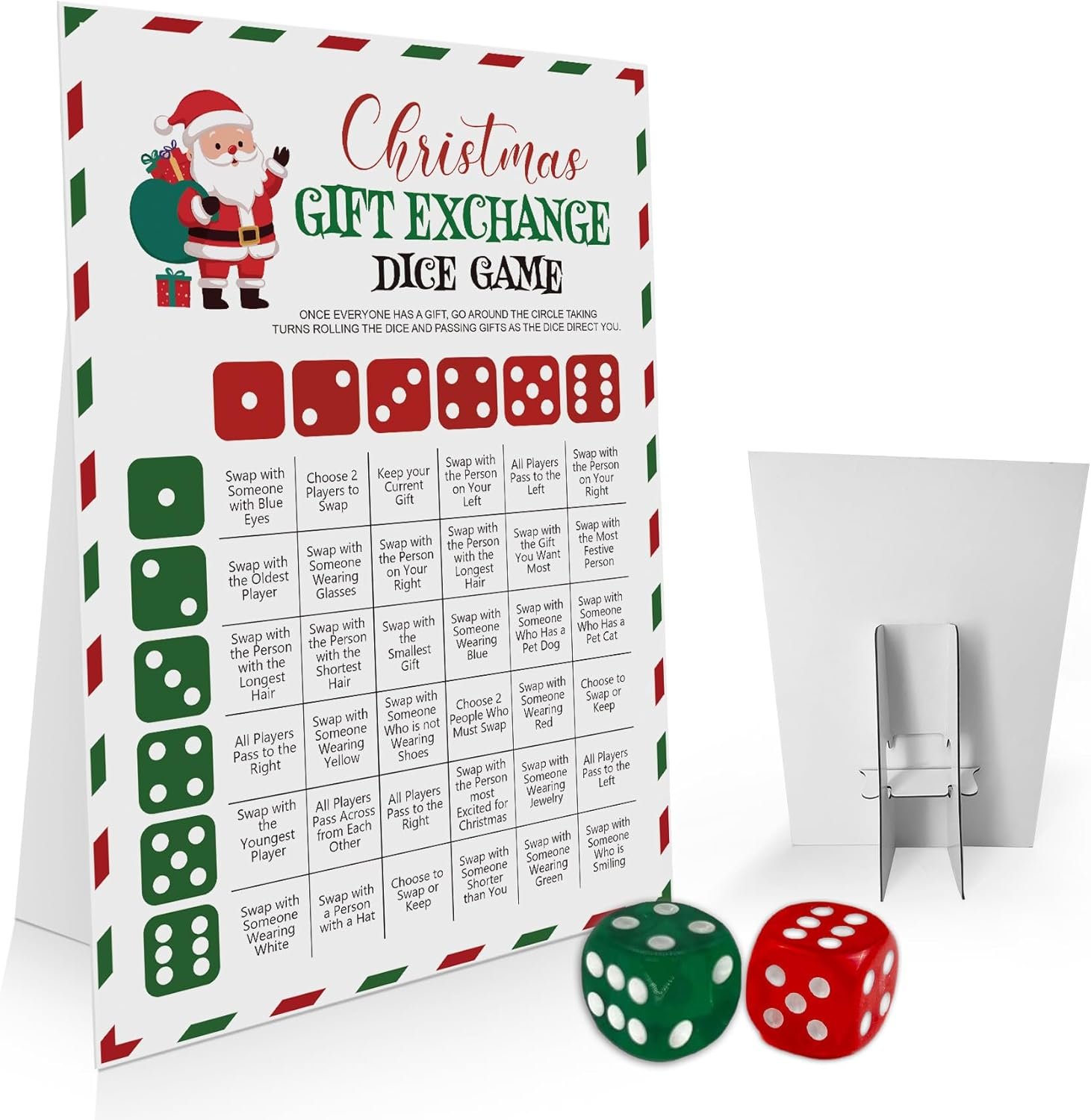 Christmas Games, Exchange Dice Game, Christmas Dice Game, Christmas Games for Family Party,Christmas Games for Office-CHDG01 - Image 2