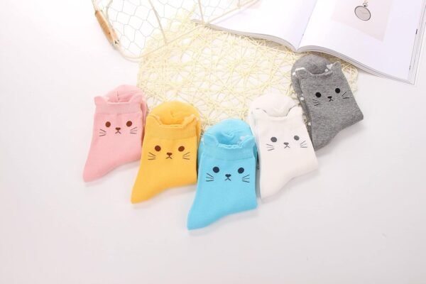 Jeasona Women's Cat Socks Cat Gifts Cute Animal Socks Dog Owl Gifts for Women - Image 4