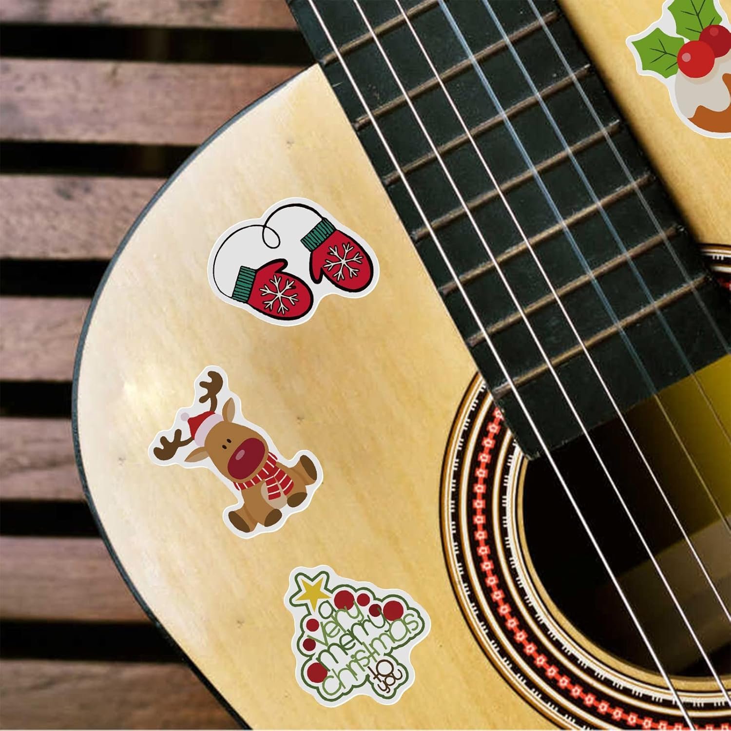 100pcs Christmas Stickers Decorations, Repeating Christmas Holiday Stickers for Kids Adults, Cute Vinyl Laptop Stickers for Skateboard, Water Bottles, Cars, Bumper, Scrapbook, Hard Hat - Image 7