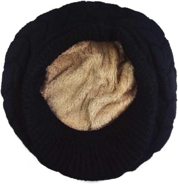 HINDAWI Women Winter Warm Knit Hat Wool Snow Ski Caps with Visor - Image 4
