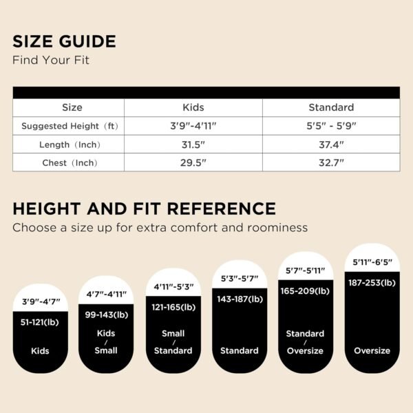 Bedsure Wearable Blanket Hoodie, Blanket Hoodies for Women Sherpa Hoodie as Gifts for Her Mom Girlfriend Kids, Hooded Blanket, Standard, Cat, Light Beige - Image 8