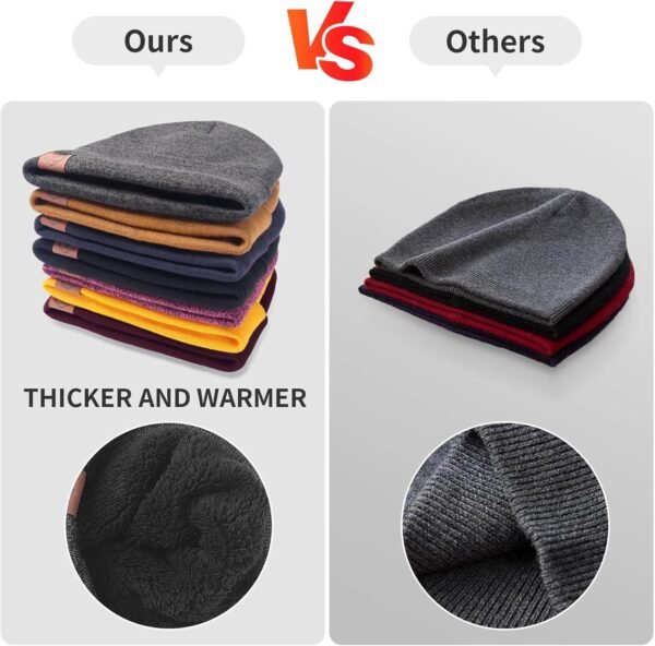 OZERO Winter Beanie Daily Hat - Thermal Polar Fleece Ski Stocking Skull Cap for Men and Women - Image 7