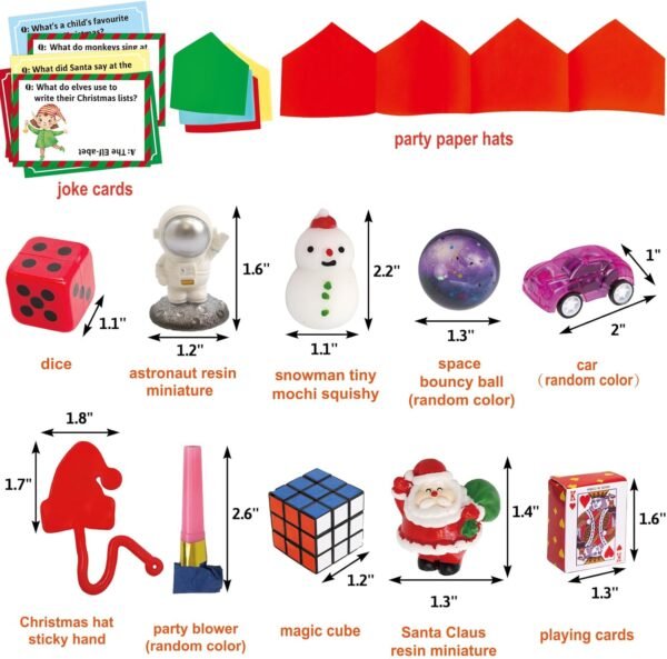 ceiba tree 10 Pack Christmas Crackers Poppers Party Favors Non-Snap No Popping Table Supplies Games with Toys Gifts Party Paper Hats Joke Paper - Image 6