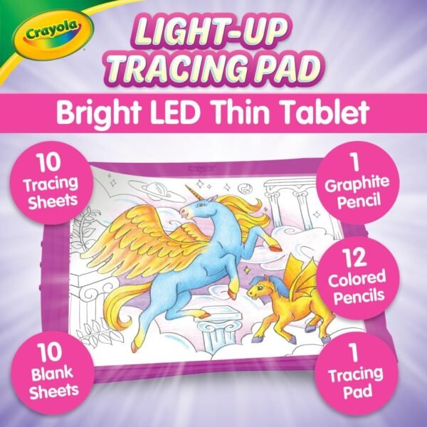 Crayola Light Up Tracing Pad - Pink, Art Kit for Kids, Kids Toys & Games, Light Box, Holiday Gifts for Girls & Boys, 6+ [Amazon Exclusive] - Image 5