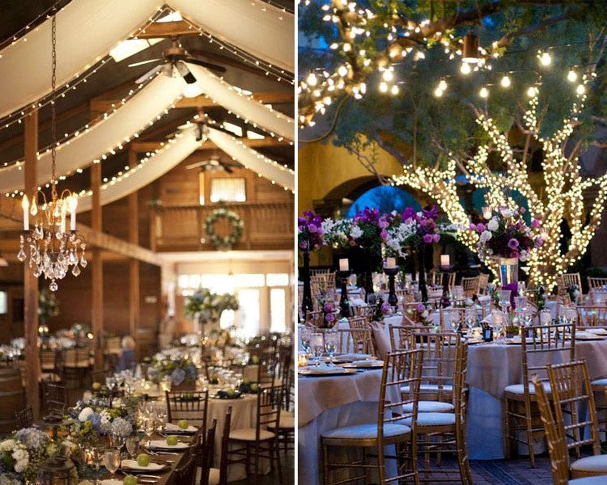 Twinkle Star 200 LED String Lights, 66 ft Plug in String Lights 8 Modes Waterproof for Indoor Outdoor Christmas Tree Wedding Party Bedroom Warm White - Image 4
