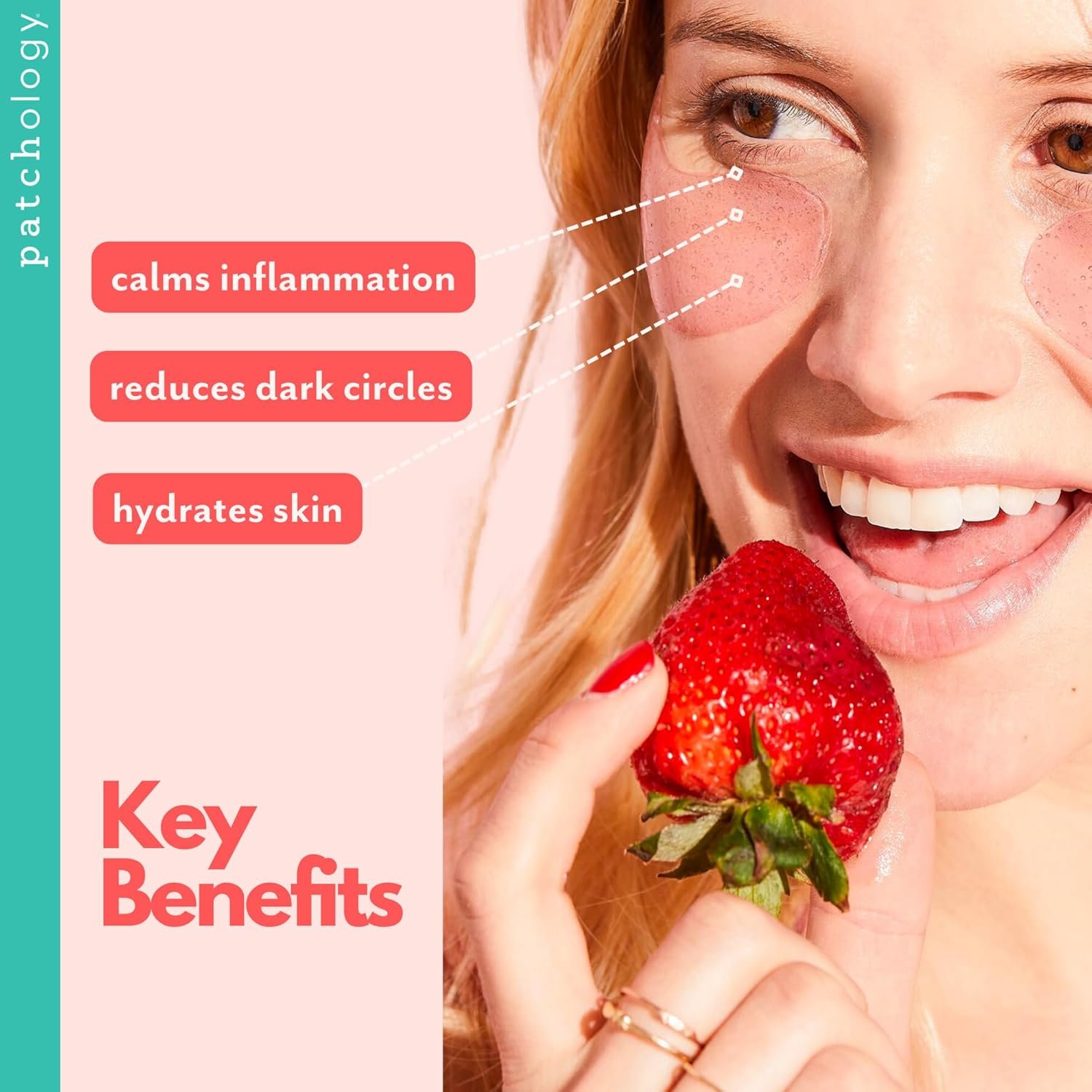 Patchology Hydrating Under Eye Patches for Dark Circles, Serve Chilled Hyaluronic Acid Serum Under Eye Mask protects and softens skin, Rose Eye Mask Skincare Treatment (5 Pairs) - Image 4