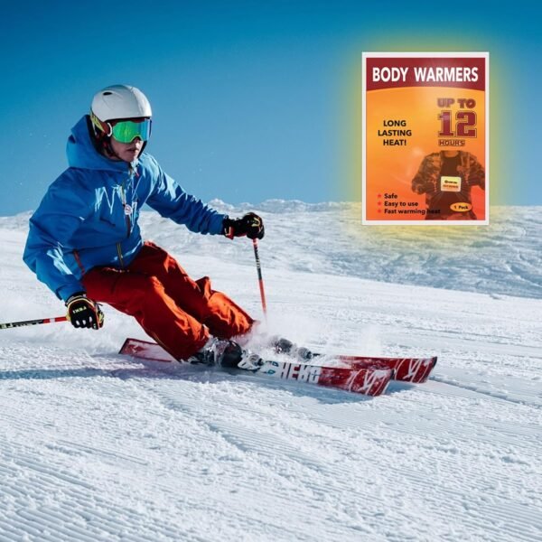 MR.ICE 7/14/20/40 Packs Body Warmers Large Pads for Women Men Kids, with Adhesive Backing Gives 12 Hours Warm (5.1" x 3.7"), Big Heat Sticker for Camping Hiking - Image 3