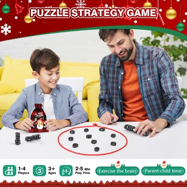Magnetic Chess Game with Stones, Magnet Game, Christmas Games, 1 to 4 Players, for Kids and Adults - Image 3