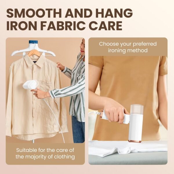 Portable Handheld Steam Garment Steamer Foldable: Effortless Wrinkle Clothes Steam Iron Removal 20-Second Fast Heat-up, 1200W, 120ml Water Tank for Home & Travel (120V Only, Not for Europe) - Image 6
