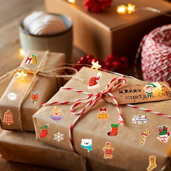 100 Sheets Christmas Stickers, 1200+PCS Christmas Stickers for Crafts, Holiday Stickers for Christmas Gifts Decoration Party Favors Stocking Stuffers Wrapping Paper - Image 5