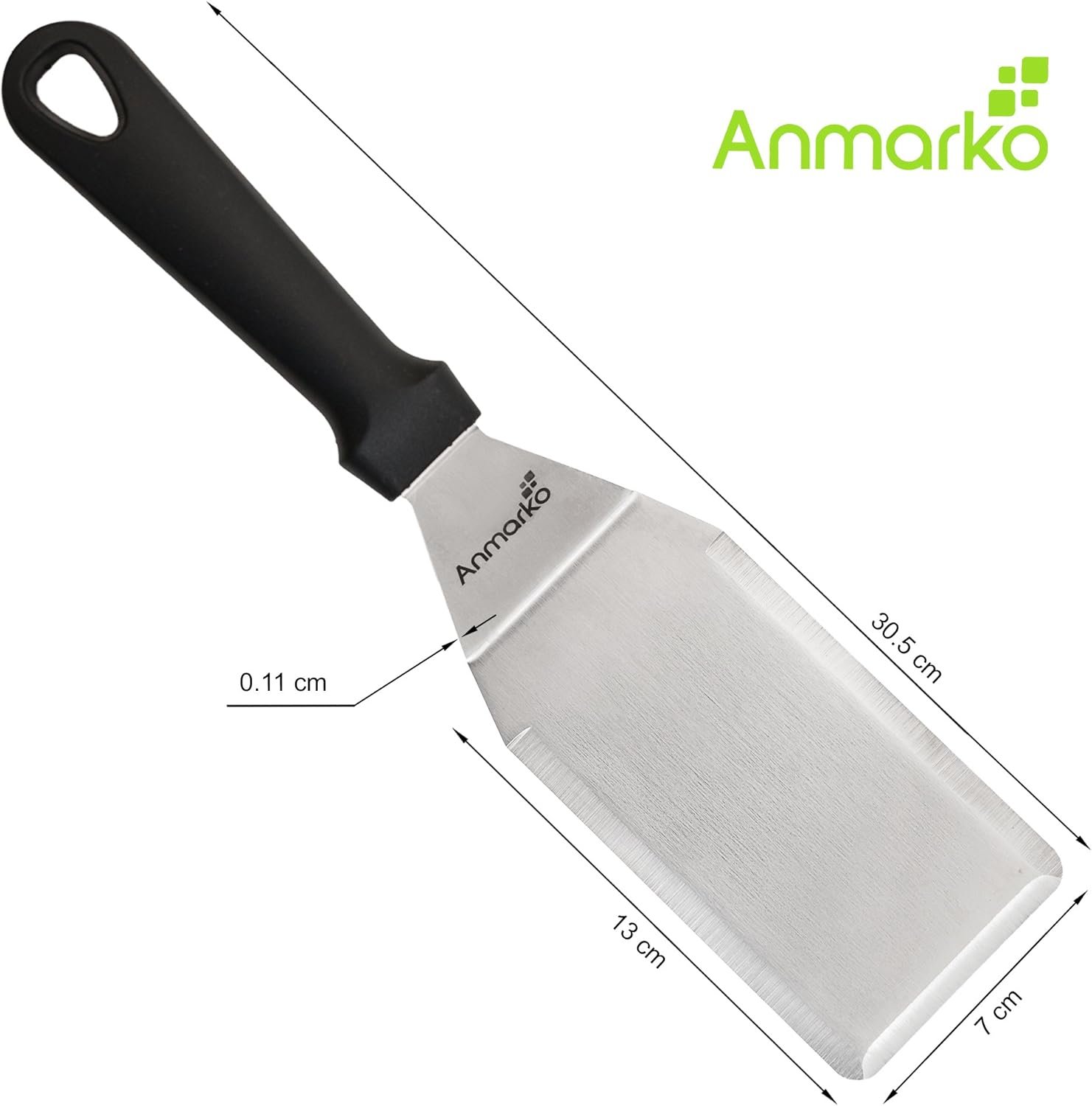 Spatula Turner Stainless Steel - Metal Spatula Set - Hibachi Spatula Great as BBQ Grill Accessories for Grill and Flat Top Griddle - Image 4