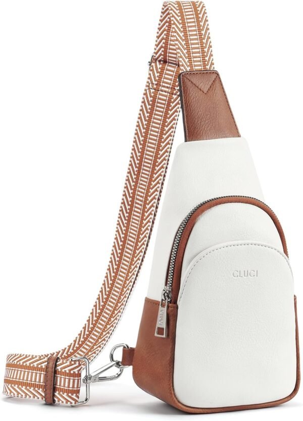 CLUCI Small Sling Bag for Women,Vegan Leather Crossbody Bags for Women,Fanny Packs with Guitar Strap - Image 2