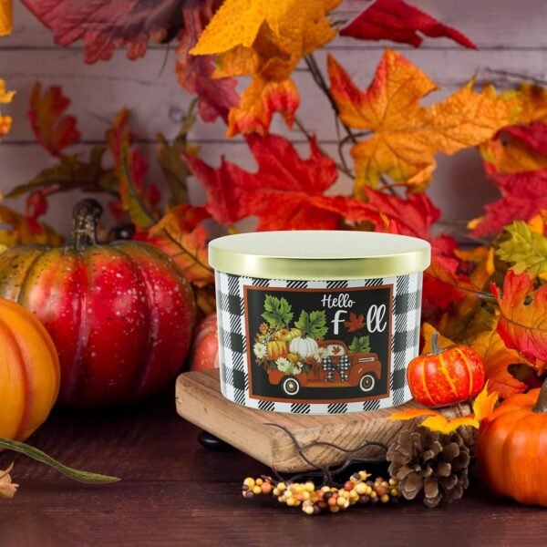 Fall Candles, Fall Decorations for Home - Fall Gifts for Women, Natural Soy Wax Sea Salt Caramel Scented Candles(12.7oz) - Image 6