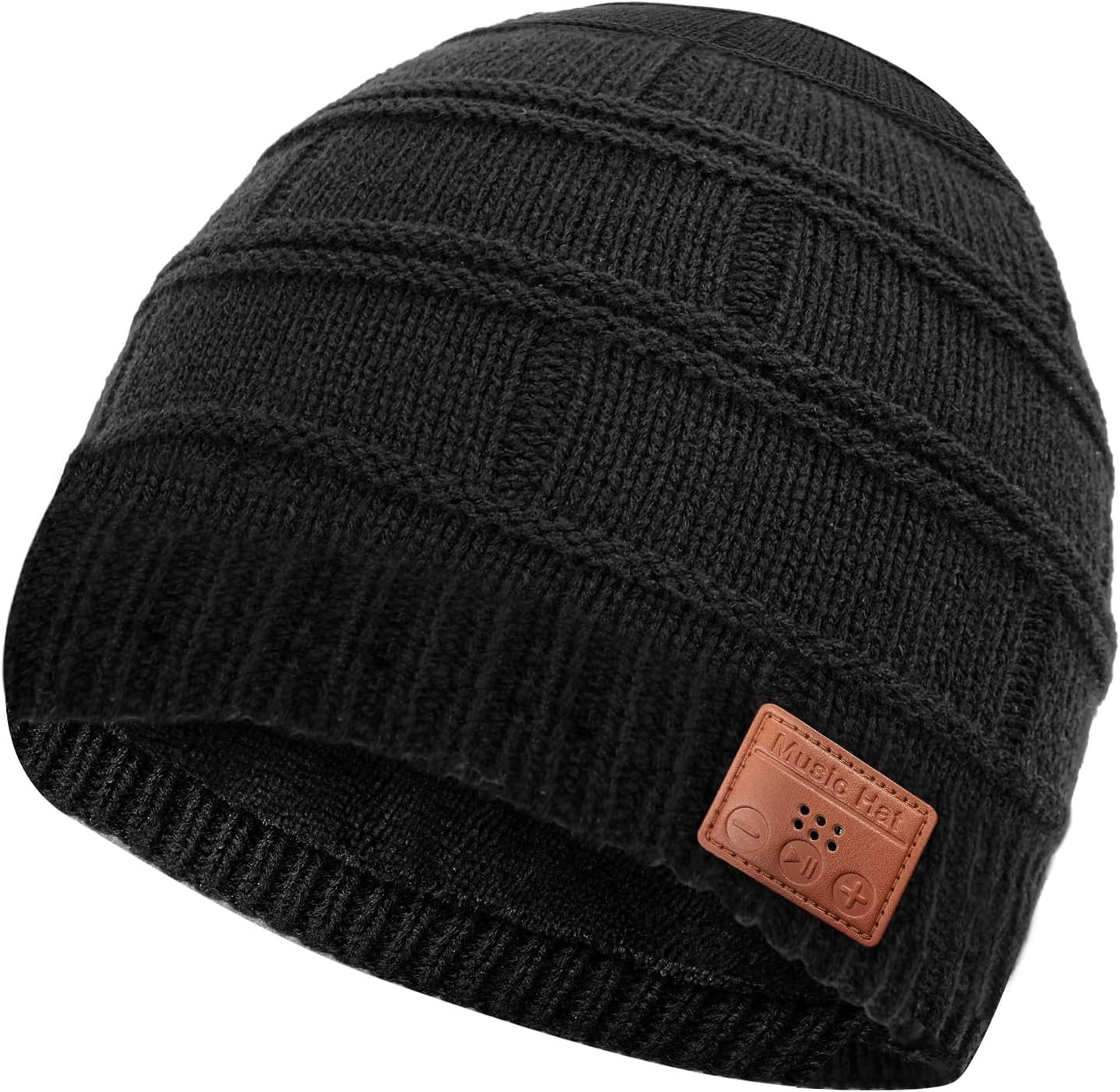 Wireless Beanie Hat, Men Gifts Wireless 5.2 Headphone Unique Gifts Wireless Hat for Men Winter Knit Hats Tech Gifts Mens Gift Ideas Christmas Stocking Stuffers Gifts for Men Women Teen Boys Black - Image 2