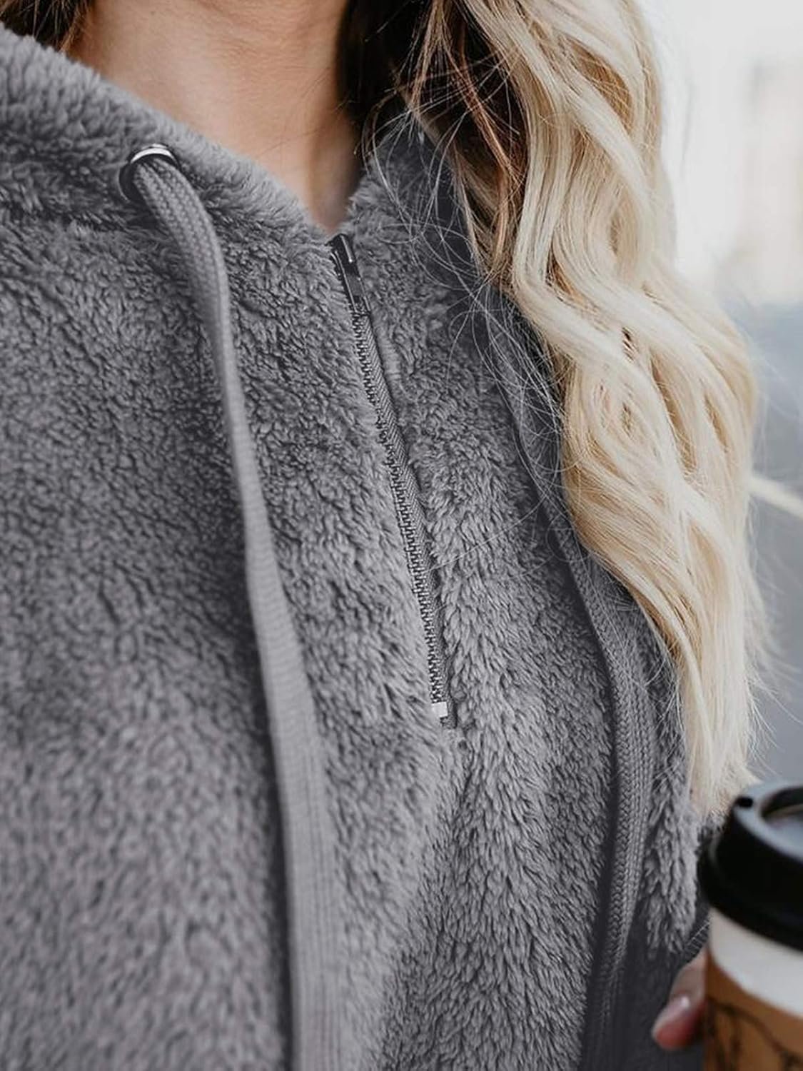 Century Star Womens Fuzzy Hoodies Pullover Sport Hoodie Cozy Oversized Pockets Hooded Sweatshirt Athletic Fleece Hoodies - Image 3