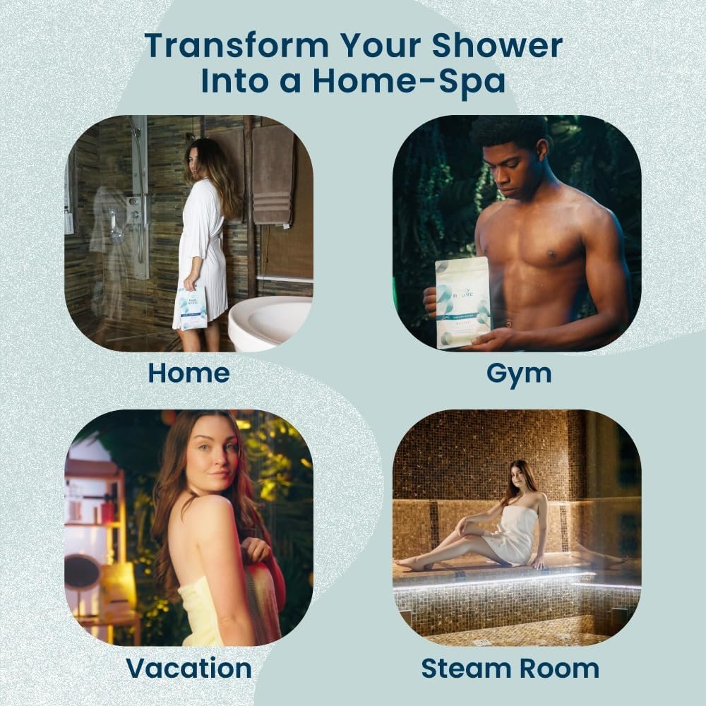 Body Restore Shower Steamers Aromatherapy 15 Pack - Christmas Gifts for Women, Stocking Stuffers, Birthday Gifts for Mom, White Elephant Gift, Travel Essentials, Self Care - Eucalyptus - Image 8