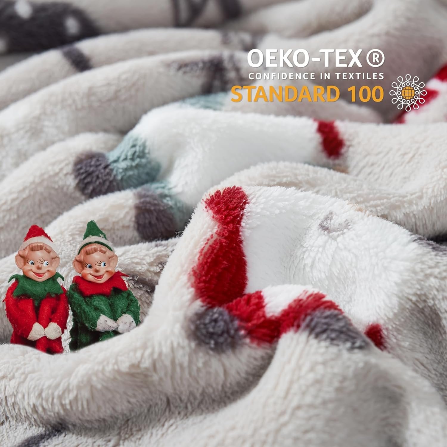 Cozy Bliss Gnome Throw Blanket Christmas Blanket Warm MilkyPlush™ Throw Blanket, Ultra Soft Cozy Throw Blanket for Couch, Sofa and Bed (Xmas Gnome, 50"x60") - Image 7