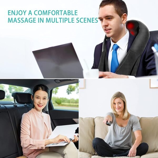 AERLANG Shiatsu Back and Neck Massager, Back Massager Deep Tissue Kneading Massager Neck and Shoulder Massager with Heat, Electric 4D Massage Pillow Fathers Day Dad Gifts from Daughter(NOT Cordless) - Image 8