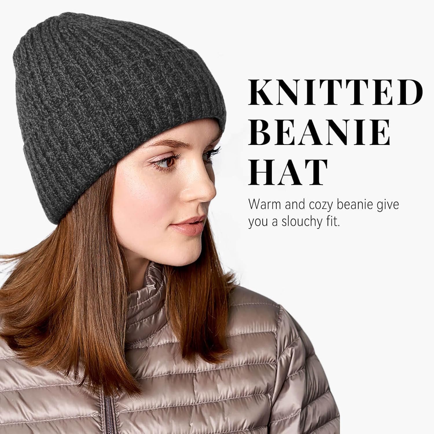 OZERO Knit Beanie Winter Hat, Thermal Thick Polar Fleece Snow Skull Cap for Men and Women - Image 4