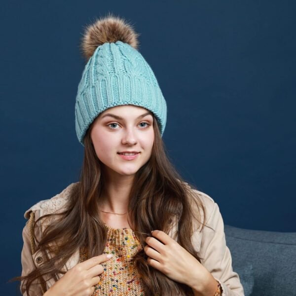 REDESS Women Winter Pompom Beanie Hat with Warm Fleece Lined, Thick Slouchy Snow Knit Skull Ski Cap - Image 7