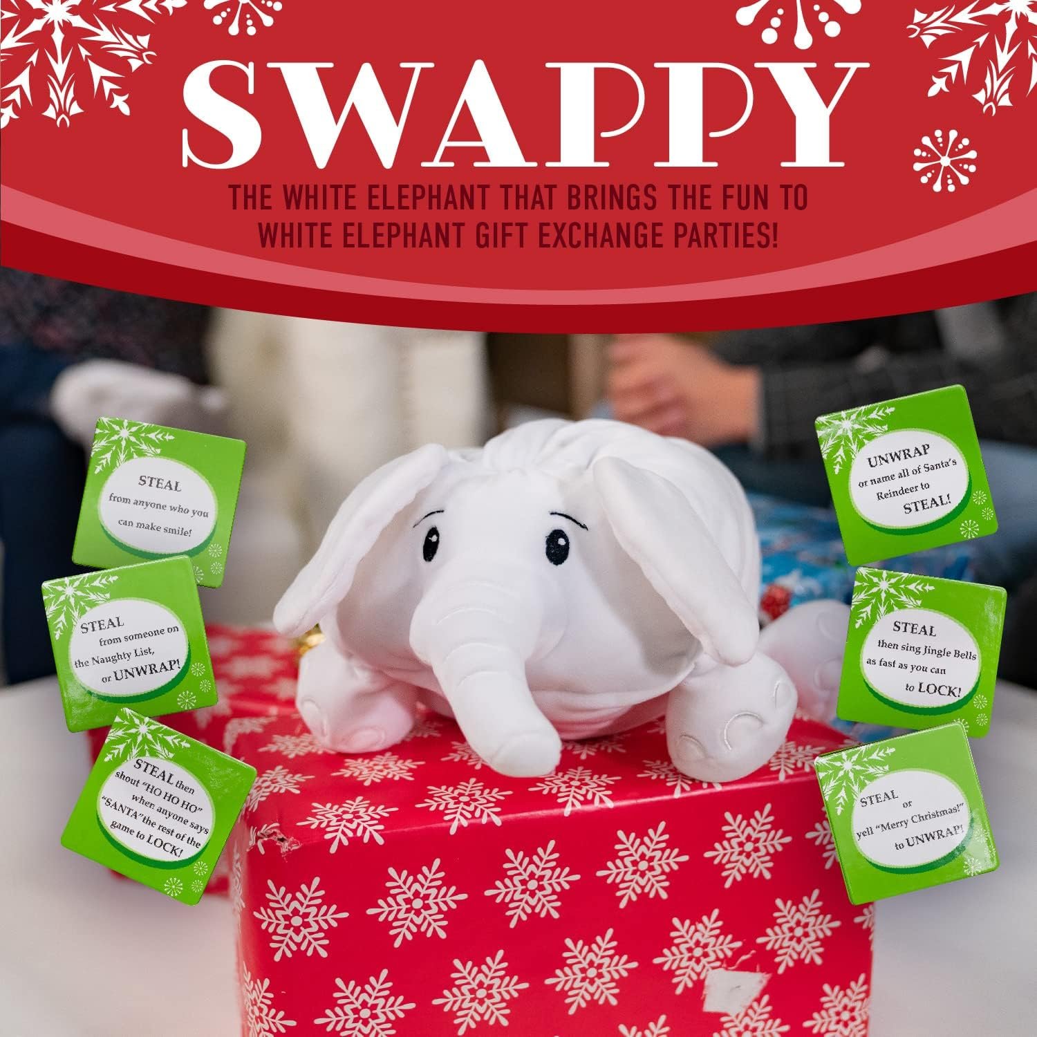 Squirrel Products White Elephant Party Kit Swappy The Christmas Party Game The Most Fun You Can Have Exchanging Useless Gifts for The Holidays - Image 3