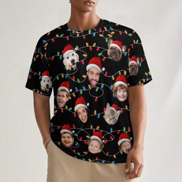 Custom Christmas Tshirts for Women Men Personalized Family Christmas Tshirts with Photo Face Funny Tshirts for Christmas - Image 6