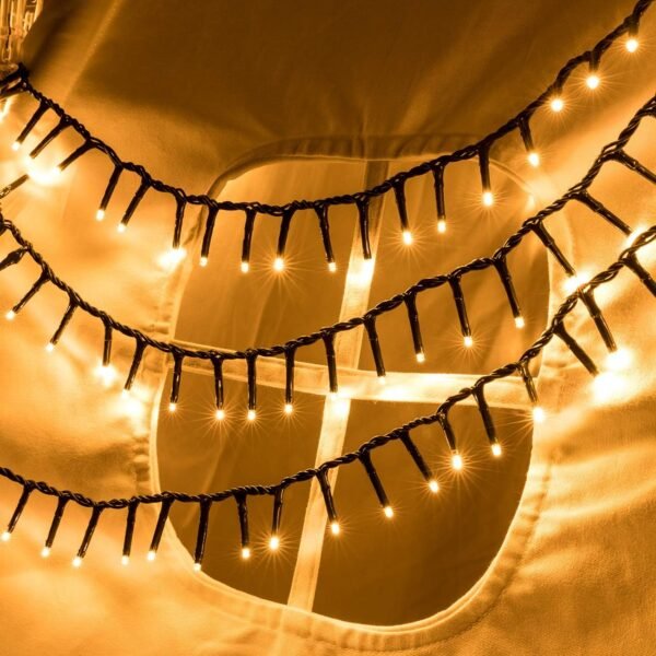 500 LED 49ft Christmas Cluster Lights Christmas String Lights Decoration Lights for Christmas Home Garden Wedding Party Xmas Tree Bedroom Indoor Outdoor Decor (Warm White) - Image 6