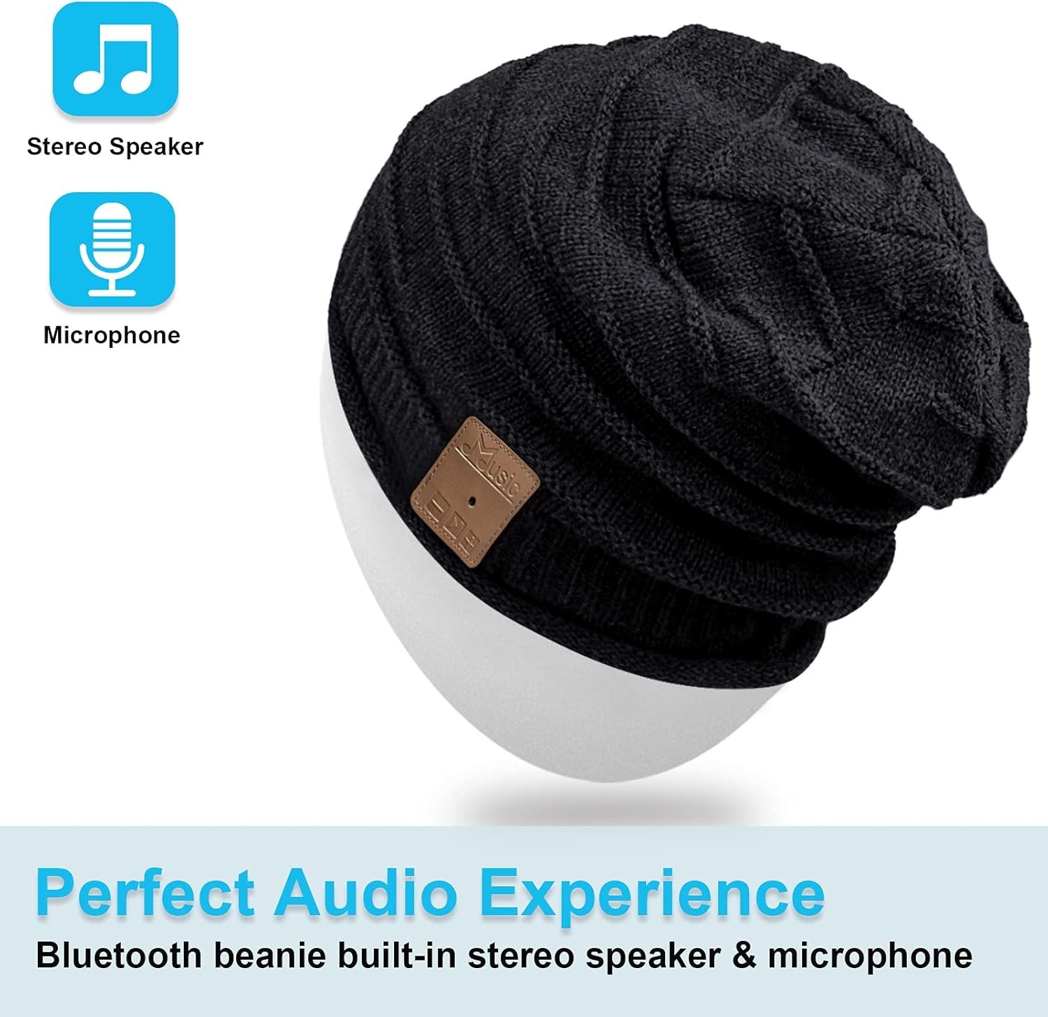 Mydeal Bluetooth Beanie Hat Cap with Stereo Speaker Headphones for Outdoor Sports Skiing Snowboard Skating Jogging - Image 5