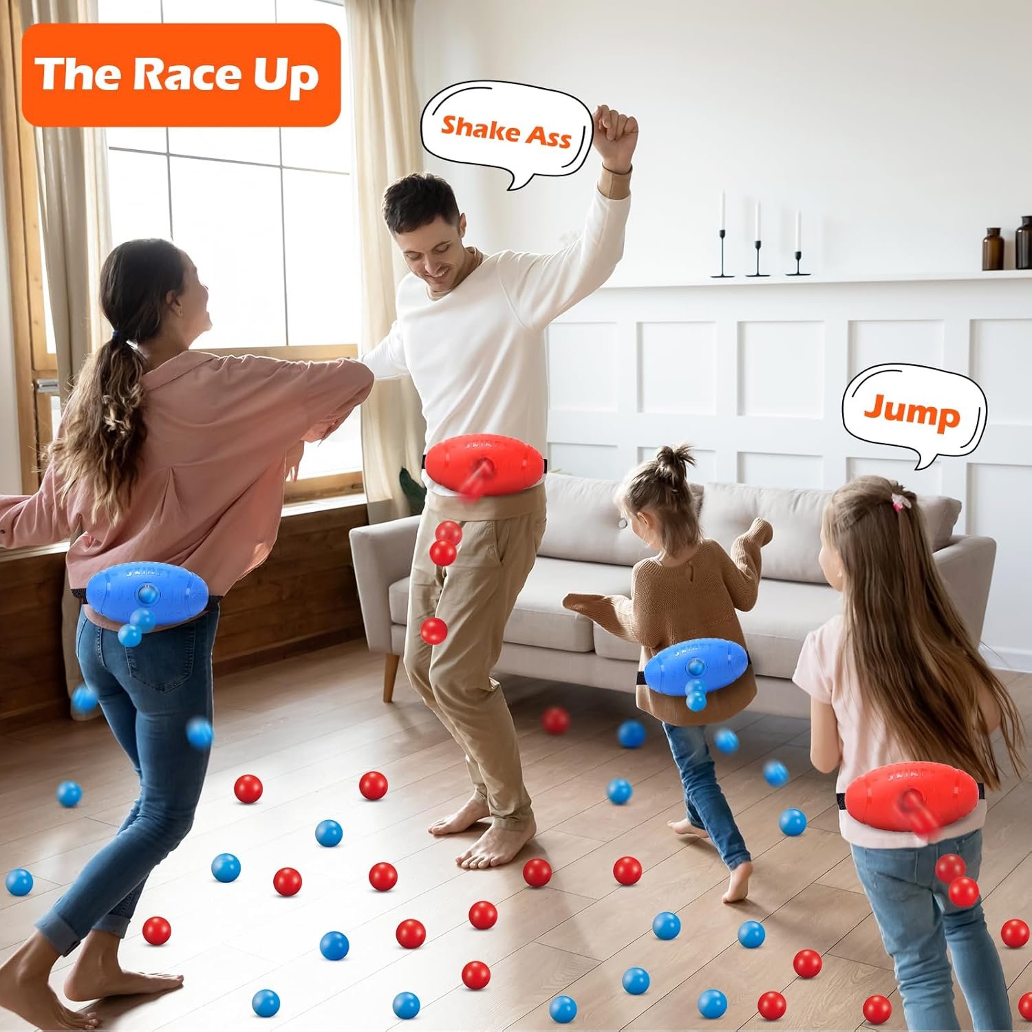 Party Shaking Swing Balls Game Set for Kids Adults,Backyard Family Game Toy with 40 Balls, Birthday Games Outdoors Indoors Bachelorette Thanksgiving Games for Boys and Girls Age 5 6 7 8 9+ - Image 4