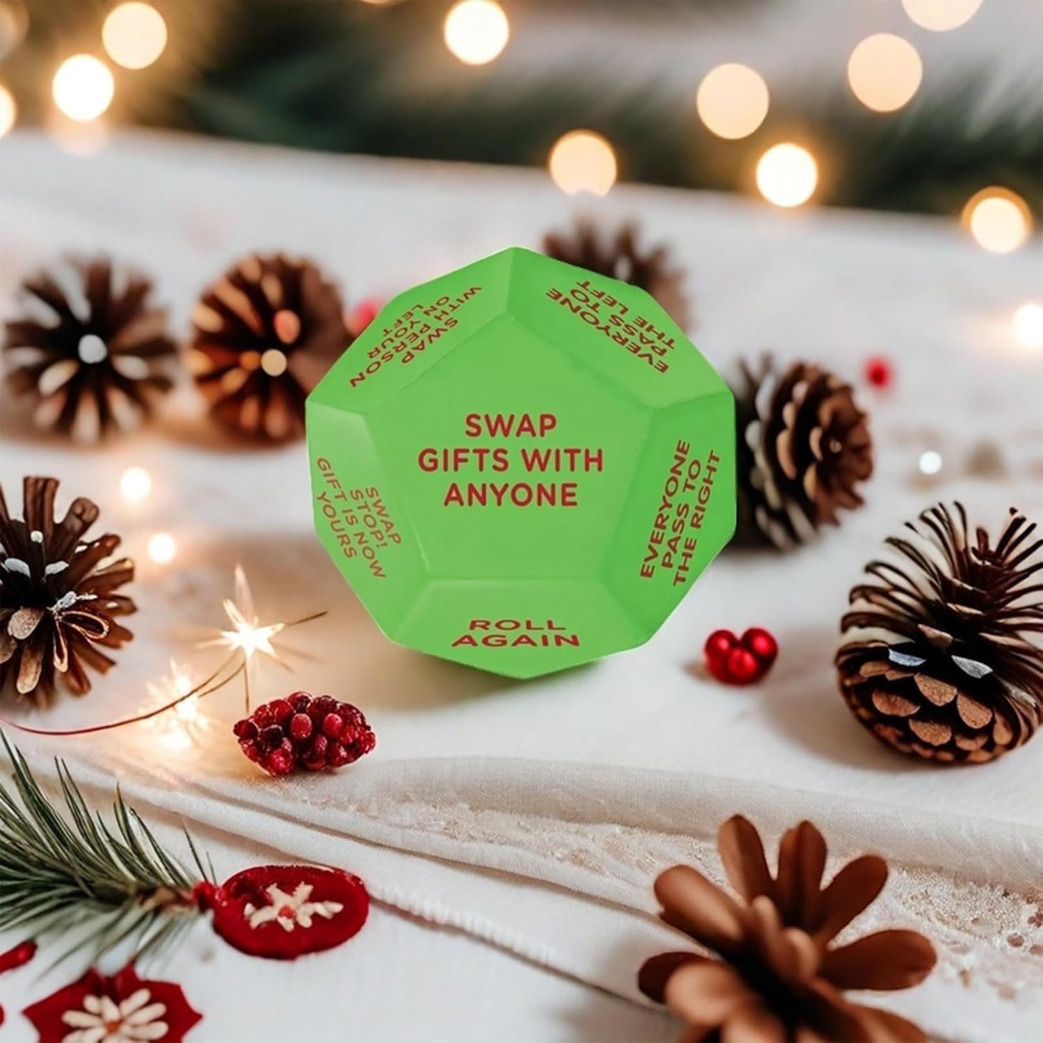 Santa Swap Gift Exchange Dice, 2025 New Santa Swap Gift Exchange Dice, Exchange Dice Game, Christmas Party Gift Exchange Dice Game, 12 Different Sides, Christmas Group Party Game (3 * 3 * 3in) - Image 3