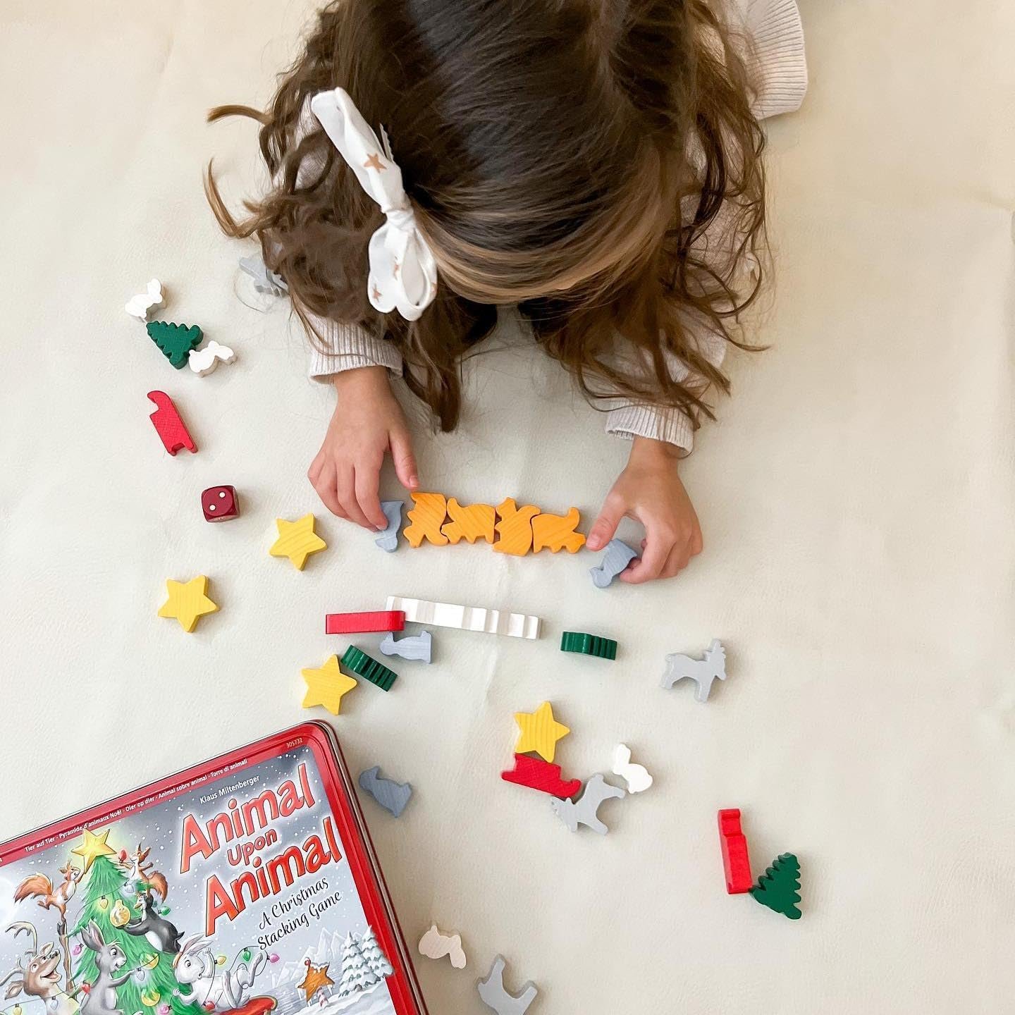 HABA Animal Upon Animal Christmas Limited Edition Wooden Stacking Game in Collector's Tin - Fun Games with Wooden Animals & Christmas Games - Image 5