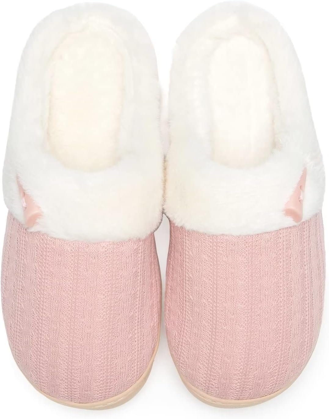 NineCiFun Women's Slip on Fuzzy House Slippers Memory Foam Slippers Scuff Outdoor Indoor Warm Plush Bedroom Shoes with Faux Fur Lining - Image 2