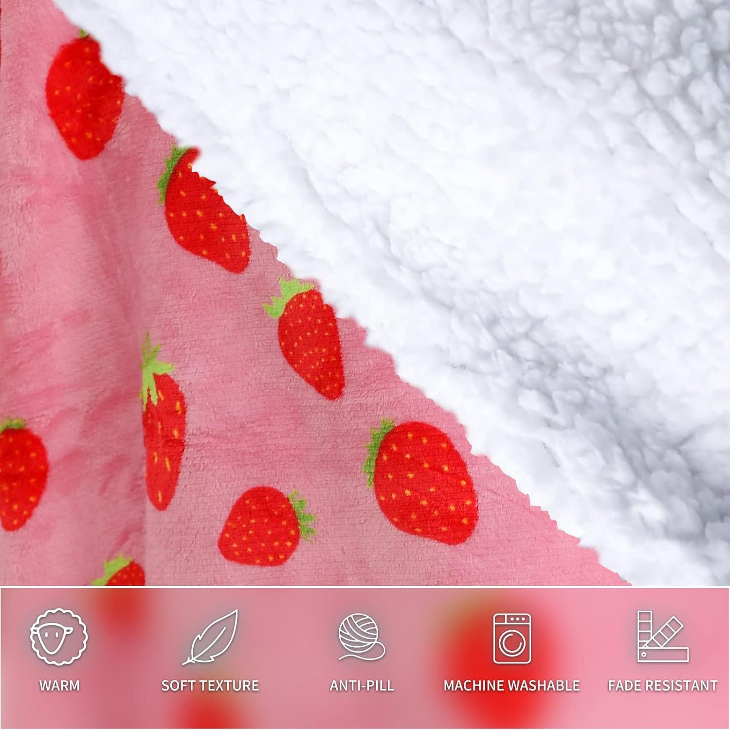 Wearable Blanket is Oversized Fluffy and Comfortable Plush Blanket,Warm Sherpa Sweatshirt,One Size for All - Image 7