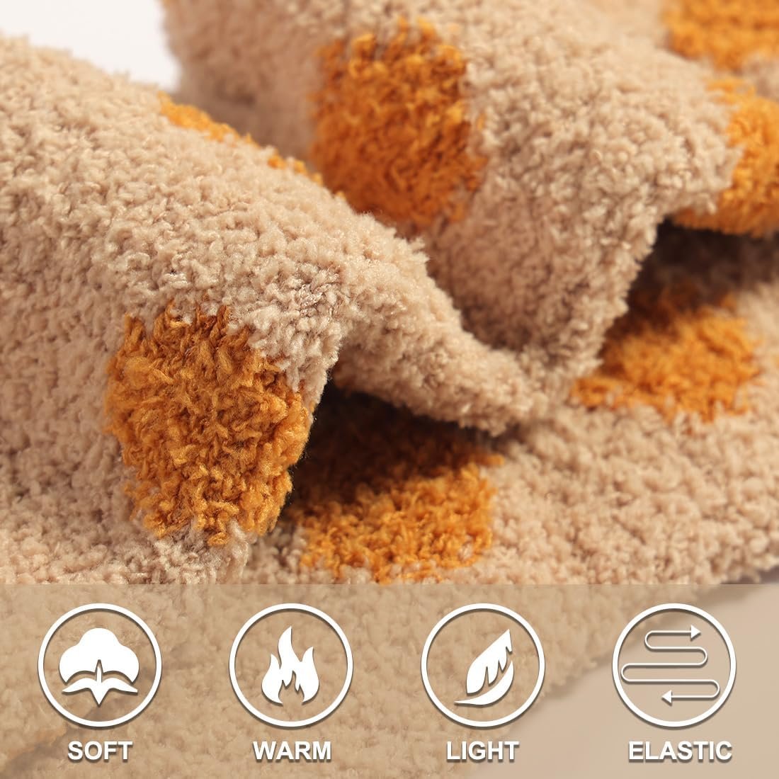 Plush Slipper Socks Women - Colorful Warm Fuzzy Crew Socks Cozy Soft for Winter Indoor - Image 8
