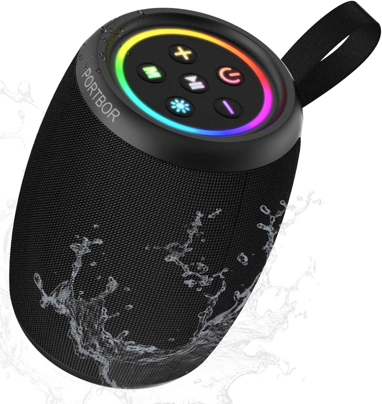 Bluetooth Speaker, Portable Wireless, Powerful Sound, with FM Radio/AUX Input, IPX5 Waterproof, TWS Pairing, for Outdoor Home Party, Birthday Gift - Image 2