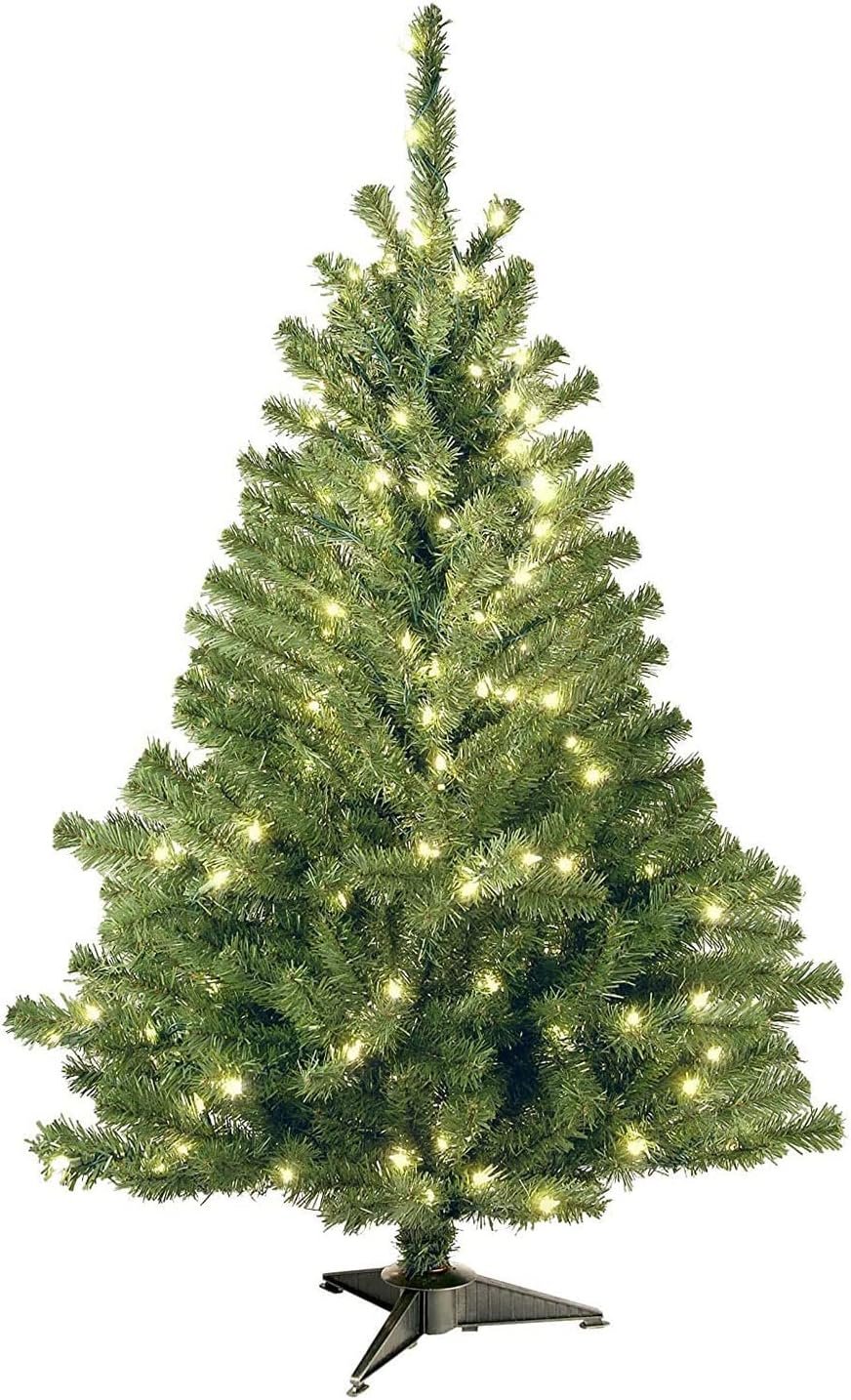 National Tree Company Pre-Lit Artificial Mini Christmas Tree, Green, Kincaid Spruce, White Lights, Includes Stand, 4 Feet - Image 2