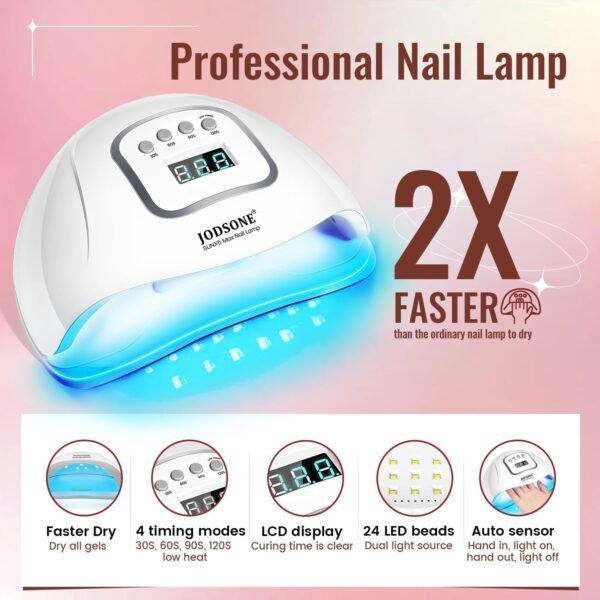 JODSONE Gel Nail Polish Kit with U V Light 32 Colors Gel Polish Nail Kit Soak Off Gel Nail Set Manicure Tools Nail Gel Kit Gifts for Women - Image 6