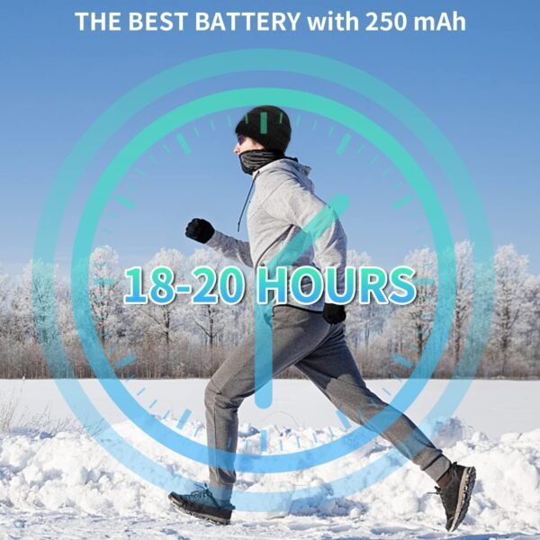 Wireless Beanie Hat, Men Gifts Wireless 5.2 Headphone Unique Gifts Wireless Hat for Men Winter Knit Hats Tech Gifts Mens Gift Ideas Christmas Stocking Stuffers Gifts for Men Women Teen Boys Black - Image 4