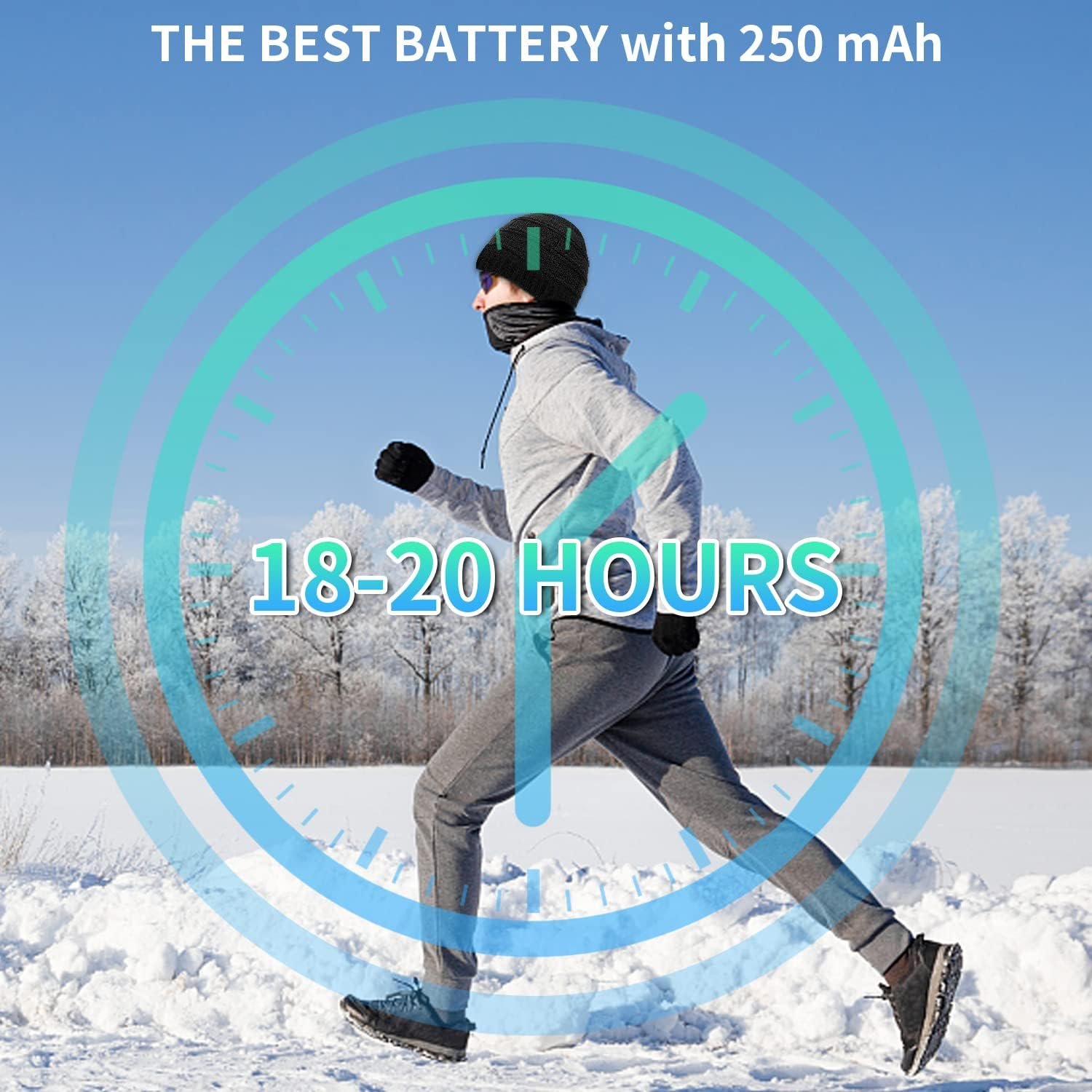 Wireless Beanie Hat, Men Gifts Wireless 5.2 Headphone Unique Gifts Wireless Hat for Men Winter Knit Hats Tech Gifts Mens Gift Ideas Christmas Stocking Stuffers Gifts for Men Women Teen Boys Black - Image 4