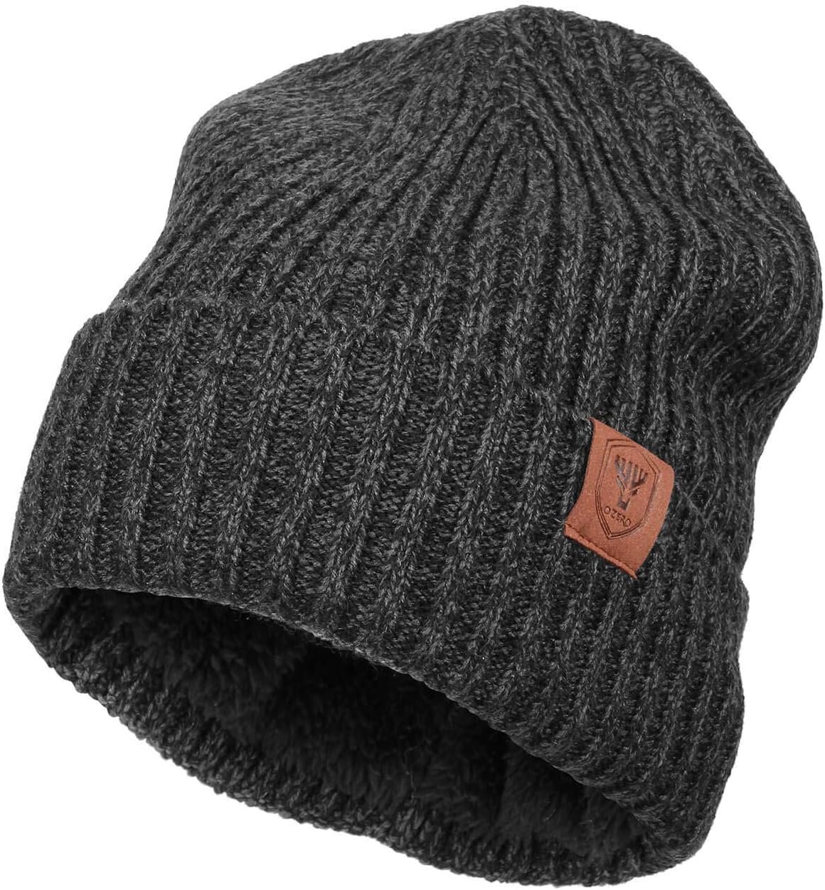 OZERO Knit Beanie Winter Hat, Thermal Thick Polar Fleece Snow Skull Cap for Men and Women - Image 2